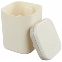 Mini Trash Can With Lid, Push Button, Trash Can, Desktop Paper Basket, Small Waste Bin White -Office Furniture Store 71403974 3