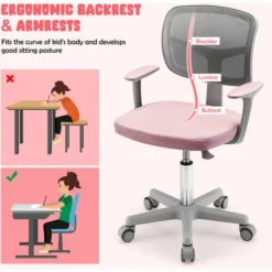 Kids Computer Desk Chair Low-Back Task Study Chairs Children Office Task Chair -Office Furniture Store 71772542 5