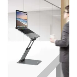 C5 Laptop Stand Ergonomic PC Stand Height Adjustable From 2.1" To 21" Holds Up To 22 Books MacBook All 10-17" Laptops Gray 9 C5 Laptop Stand Ergonomic PC Stand Height Adjustable From 2.1" To 21" Holds Up To 22 Books MacBook All 10-17" Laptops Gray -Office Furniture Store 72505730 5