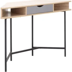 GFW Telford Corner Desk Light Oak