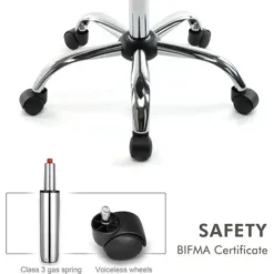 IntimaTe WM Heart Computer Chair, Swivel Work Stool, Height Adjustable Swivel Stool, Ergonomic Low Back Design Semi-PU Leather Office Stool, Salon Swivel Chair, Reception Room Stool -Office Furniture Store 73465710 4