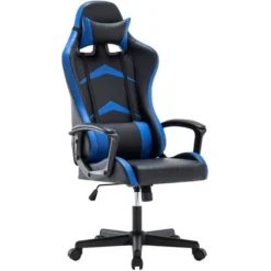 IntimaTe WM Heart Gaming Chair, Ergonomic High Back Office Racing Chair With Armrest, Swivel Leather Desk Chairs With Adjustable Headrest And Lumbar Cushion For Office And Home (Blue) -Office Furniture Store 73465730 5