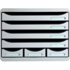 Desktop Drawer Set Store-Box With 7 Drawers Light Grey Exacompta -Office Furniture Store 74051883 4