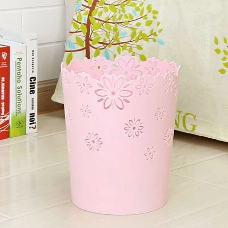 Waste Paper Bin Decorative Trash Bin Vintage For Kitchen, Bathroom, Living Room, Bedroom, Office, Cafe - Blue 5 Waste Paper Bin Decorative Trash Bin Vintage For Kitchen, Bathroom, Living Room, Bedroom, Office, Cafe - Blue - Image 5