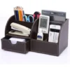 Office Desk Organizer Organization System Table Organizer PU Leather Pen Holder Pen Box Pen Holder Multifunctional Office Supplies