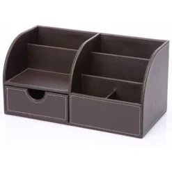 Office Desk Organizer Organization System Table Organizer PU Leather Pen Holder Pen Box Pen Holder Multifunctional Office Supplies -Office Furniture Store 75724888 3