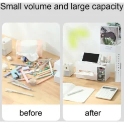 Desk Organizer, Tissue Box Holder, Office Desktop Organizers And Accessories Blue -Office Furniture Store 77432311 4