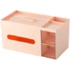 Desk Organizer, Tissue Box Holder, Office Desktop Organizers And Accessories Red