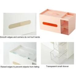 Desk Organizer, Tissue Box Holder, Office Desktop Organizers And Accessories Red 7 Desk Organizer, Tissue Box Holder, Office Desktop Organizers And Accessories Red -Office Furniture Store 77432472 3