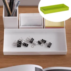 Desktop Storage Box Student Desk Stationery Sundries Sorting Storage Box Green -Office Furniture Store 77432897 5