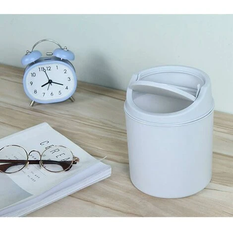 Pack Of Creative Small Desktop Trash Can Mini Clamshell Small Trash Can With Trash Bags 2 Pack Of Creative Small Desktop Trash Can Mini Clamshell Small Trash Can With Trash Bags - Image 2