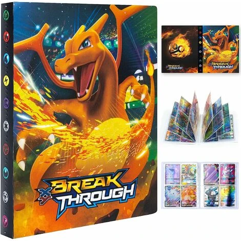 Trading Card Holder, Pokemon Card Binder, Pokemon Gx Vmax Cards Album, Card Protector Book, 30 Pages 240 Cards Capacity 1 Trading Card Holder, Pokemon Card Binder, Pokemon Gx Vmax Cards Album, Card Protector Book, 30 Pages 240 Cards Capacity