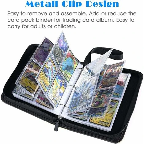 Pokemon Card Binder, Card Protector Book Album, Card Storage Card Protector Book With 50 Pages In 8 Pockets For 400 Trading Cards - Yellow 5 Pokemon Card Binder, Card Protector Book Album, Card Storage Card Protector Book With 50 Pages In 8 Pockets For 400 Trading Cards - Yellow - Image 5