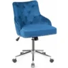 Adjustable Velvet Accent Armchair Upholstered Home Office Chair 360Â¡Ã£ Swivel