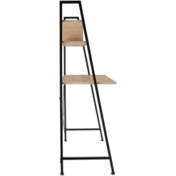 Writing Desk Exeter 85.5x46.5x140cm With Overhead Storage - Desk, Work Table, Office Table - Industrial Wood Light, Oak Sonoma -Office Furniture Store 81881722 3