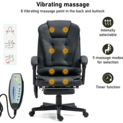 Black Massage Office Chair 7 Black Massage Office Chair -Office Furniture Store 81922048 3
