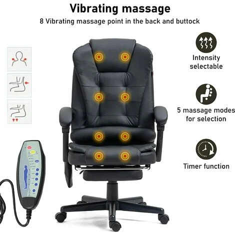 Black Massage Office Chair 3 Black Massage Office Chair - Image 3