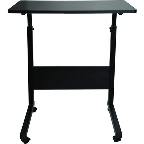 Simpa Black Height Adjustable Mobile Desk Overbed Table 2 Simpa Black Height Adjustable Mobile Desk Overbed Table - Image 2