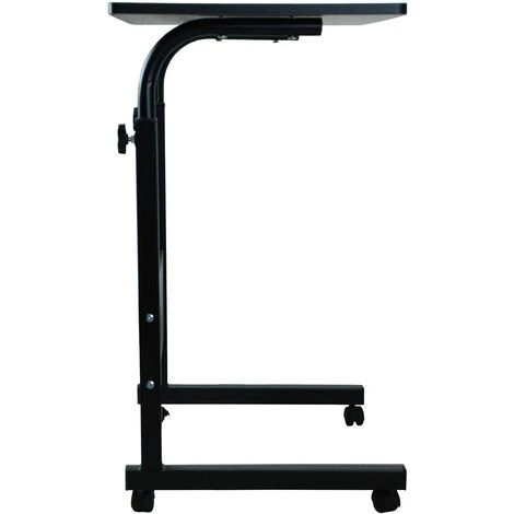 Simpa Black Height Adjustable Mobile Desk Overbed Table 3 Simpa Black Height Adjustable Mobile Desk Overbed Table - Image 3