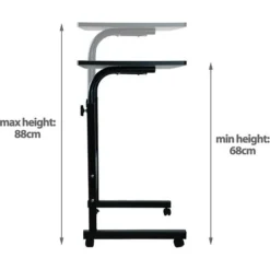 Simpa Black Height Adjustable Mobile Desk Overbed Table 9 Simpa Black Height Adjustable Mobile Desk Overbed Table -Office Furniture Store 81946507 5