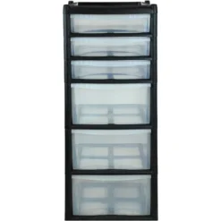Simpa Large 6 Drawer Storage Tower Units - BLACK 5 Simpa Large 6 Drawer Storage Tower Units - BLACK -Office Furniture Store 81946732 3