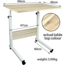 Simpa Birch Height Adjustable Mobile Desk Overbed Table -Office Furniture Store 81946765 4