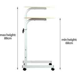 Simpa Birch Height Adjustable Mobile Desk Overbed Table -Office Furniture Store 81946765 5