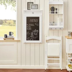 SoBuy Kitchen Restaurant Wall-mounted Folding Table Desk With Blackboard,FWT20-W -Office Furniture Store 8230476 3