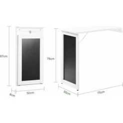 SoBuy Kitchen Restaurant Wall-mounted Folding Table Desk With Blackboard,FWT20-W -Office Furniture Store 8230476 4
