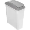 25L Clear Plastic Storage Box With Flap Lid Recycle Bin Litre Home Dog Pet Food