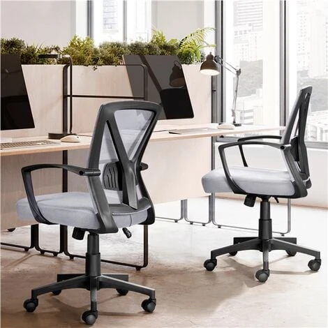 Yaheetech Mesh Office Chair Executive Desk Chair, Light Gray 2 Yaheetech Mesh Office Chair Executive Desk Chair, Light Gray - Image 2