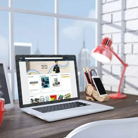 Pen Holder With Phone Stand Resin Elephant Shaped Pen Case Cell Phone Stand Carving Brush Scissors Holder Desk Organizer Decor For Office Desk Home Decorative (B 3 Pen Holder With Phone Stand Resin Elephant Shaped Pen Case Cell Phone Stand Carving Brush Scissors Holder Desk Organizer Decor For Office Desk Home Decorative (B - Image 3
