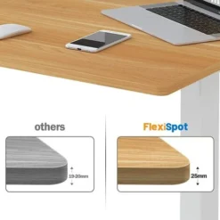 FLEXISPOT Height Adjustable Electric Standing Desk Top Only Rectangular (140 70cm, Maple) -Office Furniture Store 85707878 3
