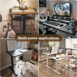 FLEXISPOT Height Adjustable Electric Standing Desk Top Only Rectangular (140 70cm, Maple) -Office Furniture Store 85707878 5