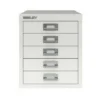 Bisley 5 Drawer Filing Cabinet - White