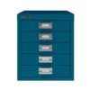 Bisley 5 Drawer Filing Cabinet - Azure