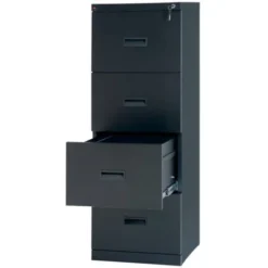 Realspace 4 Drawer Filing Cabinet – Black -Office Furniture Store 86764459 3