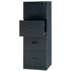Realspace 4 Drawer Filing Cabinet – Black -Office Furniture Store 86764459 4