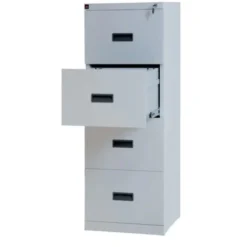 Realspace 4 Drawer Filing Cabinet – Grey -Office Furniture Store 86764478 4