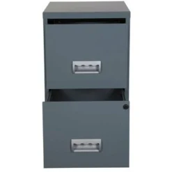 Pierre Henry 2 Drawer Maxi Tall Filing Cabinet - Dark Grey 7 Pierre Henry 2 Drawer Maxi Tall Filing Cabinet - Dark Grey -Office Furniture Store 86764489 3