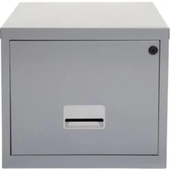 Pierre Henry Filing Cabinet 1 Drawer - Silver