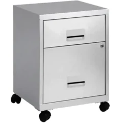 Pierre Henry Combi Filing Cabinet 2 Drawer - Silver