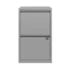 Bisley A4 2 Drawer Flush Front Filing Cabinet - Silver