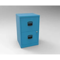 Bisley 2 Drawer Metal Filing Cabinet - Azure