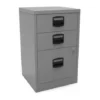 Bisley A4 3 Drawer Filing Cabinet - Silver