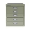 Bisley 5 Drawer Filing Cabinet - Goose Grey