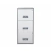 Pierre Henry 3 Drawer Maxi Filing Cabinet - Silver/White