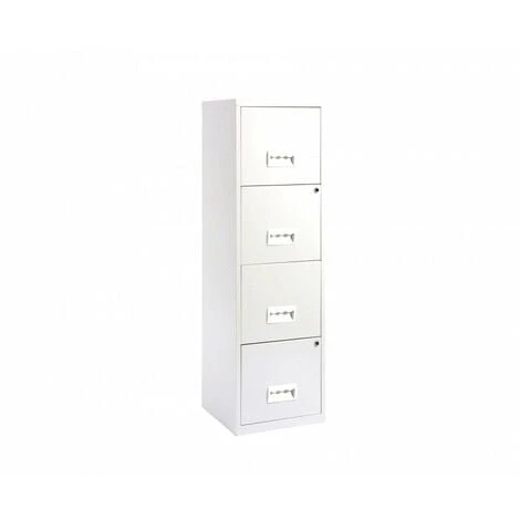 Pierre Henry 4 Drawer Maxi Tall Filing Cabinet - White 2 Pierre Henry 4 Drawer Maxi Tall Filing Cabinet - White - Image 2