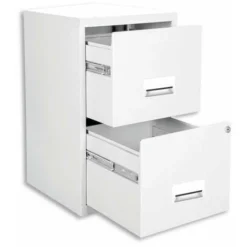 Pierre Henry 2 Drawer Maxi Tall Filing Cabinet - Bright White -Office Furniture Store 86764611 3