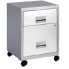Pierre Henry Combi Filing Cabinet 2 Drawer - Silver & White